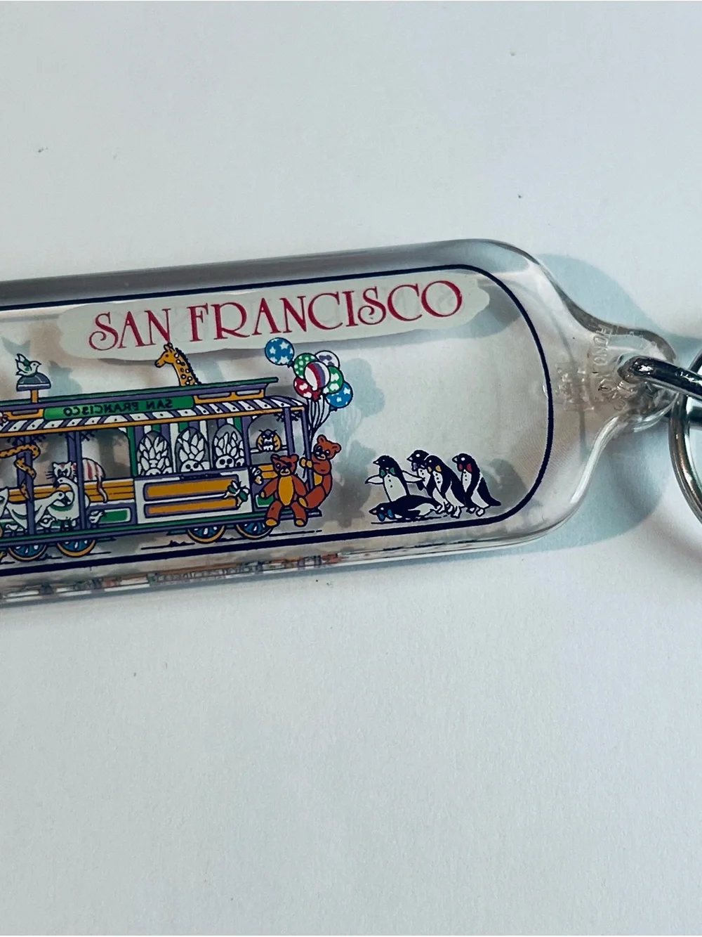 Vintage San Francisco Souvenir Keychain Set - Golden Gate & Cable Car